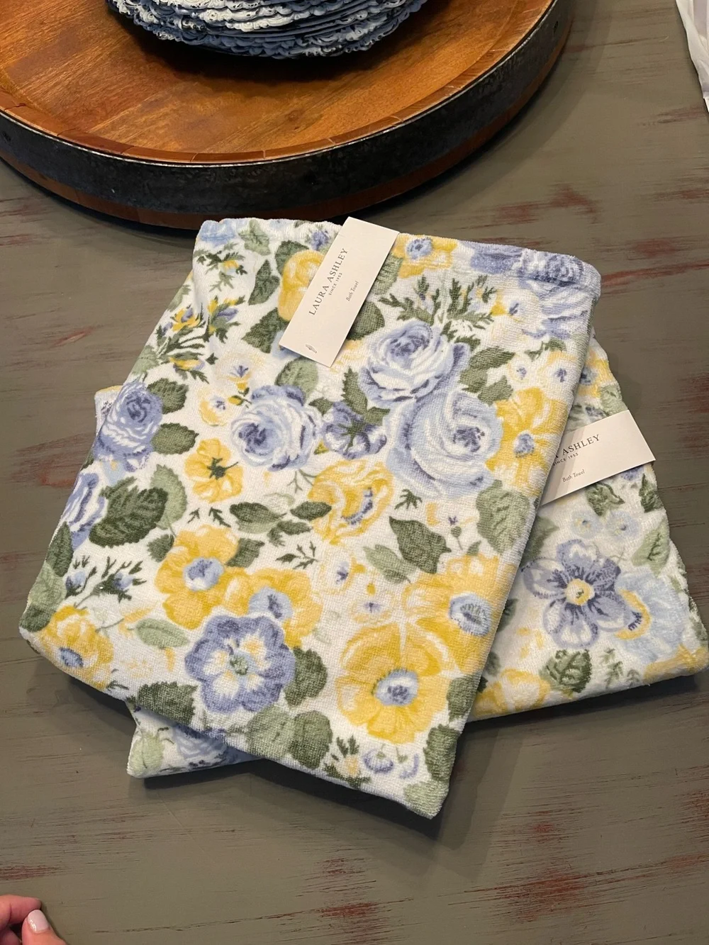 Laura Ashley Quartet Blue Towels Bundle - bath, hand and finger towels - NEW!